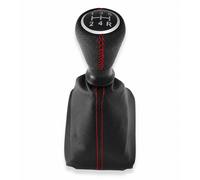 Kit Pomello 5 Marce Cuffia Cuciture Rosse con Ghiera Compatibile con Peugeot 206