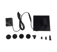 Kit pompa a fontana solare con pannello separato, fontana galleggiante per uccelli per laghetti da giardino, 6 ugelli per acqua esterna, filtro integrato, 11 cm, nero