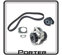 KIT POMPA ACQUA COMPLETO DI CINGHIA DISTRIBUZIONE TRASMISSIONE COMPATIBILE PER PIAGGIO PORTER 1200 DIESEL - PORTER 1400 DIESEL LDW-1404 - PIAGGIO QUARGO DIESEL LDW-702 TUTTI I MODELLI.