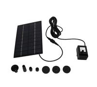 Kit pompa acqua solare 9V 2.8W con rete anti-intasamento e quattro ugelli per abbeveratoi per uccelli, acquari per pesci, piccoli stagni e fontane da giardino, facile montaggio,
