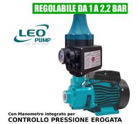 KIT POMPA AUTOCLAVE 0,50 HP con PRESSCONTROL 1,5 - 2,2 BAR REGOLABILE