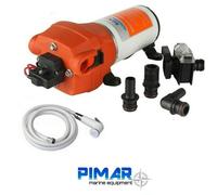 KIT POMPA AUTOCLAVE BARCA E CAMPER - 12V 17 LT/MIN CON TUBO 2,5/4MT E DOCCETTA