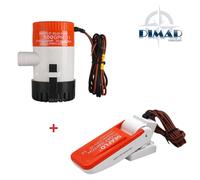 KIT POMPA DI SENTINA 12V. + INTERRUTTORE GALLEGGIANTE 12V. - NAUTICA BARCA