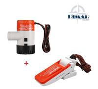 KIT POMPA DI SENTINA 12V. + INTERRUTTORE GALLEGGIANTE 12V. - NAUTICA BARCA