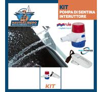 Kit Pompa di sentina e Interruttore - Rule + Navpower - Svuota acqua da sentina