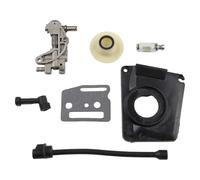 Kit pompa olio for motosega cinese 4500 5800 45CC 52CC 58CC Coperchio pompa Ingranaggio a vite senza fine Coperchio pompa olio Filtro olio Tubo olio(B)