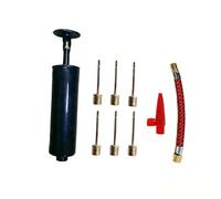 Kit pompa per palloni con tubo flessibile e aghi, gonfiatore manuale compatto per pallacanestro, calcio, pallavolo, uso portatile