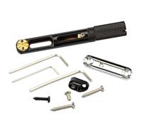 Kit Ponte Barra Singola senza Testa per Chitarra Elettrica e Basso | Ponte Metallico Nero, Rame e Lega, Accessori per Chitarra Elettrica e Basso Fretless, Ga1117a