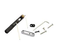 Kit Ponte Chitarra Basso Elettrico Nero, Rame e Lega, Barra Singola | Ricambio per Corde, Stabilità Sonora e Accordatura Precisa, per Liutai e Musicisti in Officina