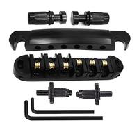 Kit ponte per chitarra elettrica 1 Set Di Ponte Per Chitarra A 6 Corde E Cordiera Con Chitarra Elettrica (Color : Black)