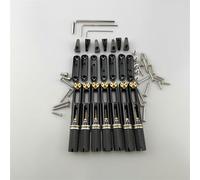Kit ponte per chitarra elettrica Black Single Headless Guitar Bridge Headless Fanned Fixed Brass Fan Bridges (Color : 7 Strings Bridge)