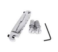 Kit ponte per chitarra elettrica Chitarra Avvolgente Chitarra Elettrica Con Cordiera A Ponte Integrata Piccola (Color : Silver)