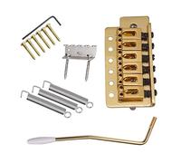 Kit ponte per chitarra elettrica Chitarra Elettrica Con Barra Tremolo A Sella Piatta A 6 Corde (Color : Gold)