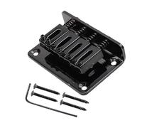 Kit ponte per chitarra elettrica Corde Per Ponte Fisso Per Chitarra Con Scatola A 4 Corde Attraverso Il Corpo Cordiera Nero/Oro/Cromo (Color : Black)