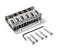 Kit ponte per chitarra elettrica Cordiera Per Chitarra Hardtail Saddle Bridge Con Caricamento Dall'alto Per Accessorio Per Chitarra Elettrica, Cromata E Nera (Color : Silver)