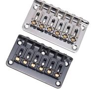 Kit ponte per chitarra elettrica Corpo Del Ponte Per Chitarra Hardtail Da 2 Set Per Parti Elettriche A 6 Corde Nero E Argento