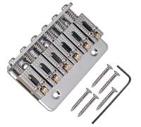 Kit ponte per chitarra elettrica Il Ponte Roller Saddle Assembla Parti Per Chitarra Elettrica A 6 Corde (Color : Silver)