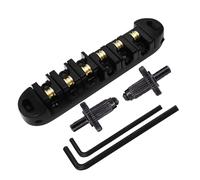 Kit ponte per chitarra elettrica Kit Ponte A Sella Regolabile Per Chitarra Con Ponte Di Bloccaggio, Parti Per Chitarra Elettrica, Kit Ponte A Sella A Rullo (Color : Black)