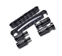 Kit ponte per chitarra elettrica Parte Di Ricambio Per Chitarra Elettrica A 6 Corde Con Ponte A Sella E Cordiera In Metallo (Color : Black)