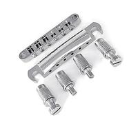 Kit ponte per chitarra elettrica Parte Di Ricambio Per Chitarra Elettrica A 6 Corde Con Ponte A Sella E Cordiera In Metallo (Color : Silver)