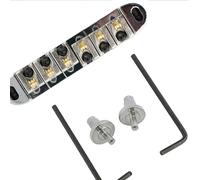 Kit ponte per chitarra elettrica Parti Per Selle A Rulli Per Ponte Chitarre Elettriche Accessorio Per Chitarra A Ponte Per Sella A Rulli In Lega Di Zinco (Color : Silver)