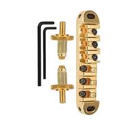 Kit ponte per chitarra elettrica Parti Per Selle A Rulli Per Ponte Chitarre Elettriche Accessorio Per Chitarra A Ponte Per Sella A Rulli In Lega Di Zinco (Color : Gold)