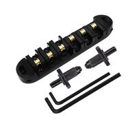 Kit ponte per chitarra elettrica Parti Per Selle A Rulli Per Ponti Per Chitarra Parti Per Chitarre Elettriche Accessori Argento Nero Oro (Color : Black)