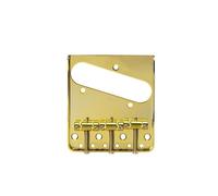 Kit ponte per chitarra elettrica Per Chitarra Elettrica Posacenere Ponte Selle In Metallo Con Viti Ponte Per Chitarra Elettrica 3 Selle Con Corde Passanti (Color : Gold)