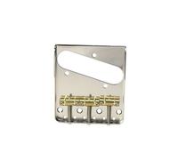 Kit ponte per chitarra elettrica Per Chitarra Elettrica Posacenere Ponte Selle In Metallo Con Viti Ponte Per Chitarra Elettrica 3 Selle Con Corde Passanti (Color : Silver)