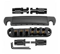 Kit ponte per chitarra elettrica Piastra Con Coulisse Per Ponte Per Chitarra Elettrica Rullo A Sfera A Ponte Diviso Superiore E Inferiore Regolabile (Color : Black)