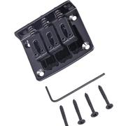 Kit ponte per chitarra elettrica Ponte Per Chitarra Elettrica A 3 Corde Per Scatola Di Sigari Con Viti E Chiave Per Parti Di Chitarra, Sella Regolabile (Color : Black)