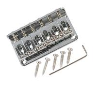 Kit ponte per chitarra elettrica Ponte Per Chitarra Per Sigaro A 6 Corde, Cordiera Per Ponte Per Chitarra Elettrica Sigaro Per Sella Hardtail Fisso Con Caricamento Dall'alto (Color : Silver)