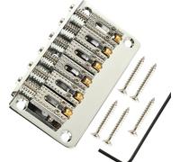 Kit ponte per chitarra elettrica Ponte Per Chitarra Roller Saddle Con Chiave Di Ricambio Per Basso Per Chitarra A 6 Corde (Color : Silver)