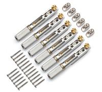 Kit ponte per chitarra elettrica Ponte Per Chitarra Senza Testa Ponte Per Chitarra Elettrica Senza Testa Singolo Ventilatore Fisso In Ottone (Color : Chrome)