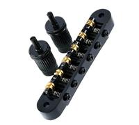 Kit ponte per chitarra elettrica Ponti Per Chitarra Roller Saddle Con Foro Per Montante Da 6,3 Mm, Set Di Ricambio Per La Maggior Parte Delle Chitarre Elettriche A 6 Corde (Color : Black)
