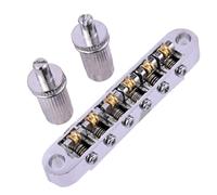 Kit ponte per chitarra elettrica Ponti Per Chitarra Roller Saddle Con Foro Per Montante Da 6,3 Mm, Set Di Ricambio Per La Maggior Parte Delle Chitarre Elettriche A 6 Corde (Color : Silver)