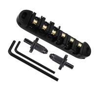 Kit ponte per chitarra elettrica Roller Saddle Guitar Bridge Roller Saddles Chitarra Elettrica In Lega Di Zinco Argento Rame Nero (Color : Black)