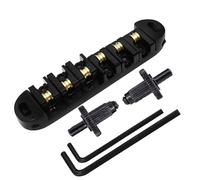 Kit ponte per chitarra elettrica Roller Saddle Ponte Per Chitarra Roller Saddle Ponte Per Chitarra Elettrica Per Chitarra Elettrica In Lega Di Zinco Argento Rame Nero (Color : Black)