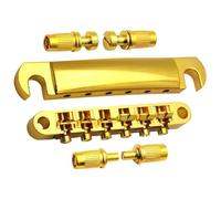 Kit ponte per chitarra elettrica Set Cordiera E Ponte Per Chitarra Elettrica In Argento Con Accessori Per Il Montaggio Di Borchie Chitarra (Color : Gold)