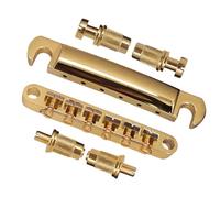 Kit ponte per chitarra elettrica Set Di Accessori Di Ricambio Per Chitarra Elettrica, Ponte A Rulli Di Bloccaggio E Cordiera Cromata Per Chitarra (Color : Gold)