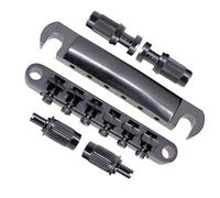 Kit ponte per chitarra elettrica Set Di Accessori Di Ricambio Per Chitarra Elettrica, Ponte A Rulli Di Bloccaggio E Cordiera Cromata Per Chitarra (Color : Black)