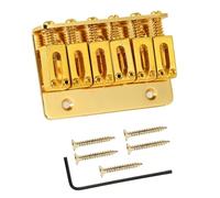 Kit ponte per chitarra elettrica Set Di Ponti Per Chitarra Ponte Hardtail Ponte A Sella Fisso Per Chitarra Elettrica Cromato/oro/nero (Color : Gold)