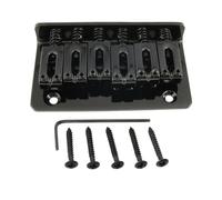 Kit ponte per chitarra elettrica Set Di Ponti Per Chitarra Ponte Hardtail Ponte A Sella Fisso Per Chitarra Elettrica Cromato/oro/nero (Color : Black)