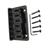 Kit ponte per chitarra elettrica Set Di Ponti Per Chitarra Ponte Hardtail Ponte A Sella Fisso Per Chitarra Elettrica Cromato/oro/nero (Color : Black)