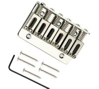 Kit ponte per chitarra elettrica Set Di Ponti Per Chitarra Ponte Hardtail Ponte A Sella Fisso Per Chitarra Elettrica Cromato/oro/nero (Color : Silver)
