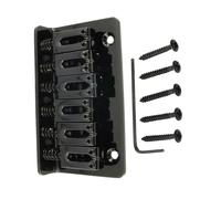 Kit ponte per chitarra elettrica Set Di Ponti Per Chitarra Ponte Hardtail Regola Ponte A Sella Fisso Per Chitarra Elettrica Per 6 Corde (Color : Black)