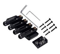 Kit ponte per chitarra elettrica Set Tremolo Per Ponte Per Chitarra Elettrica Con Dado Di Bloccaggio Per Chitarra Ponte Per Chitarra Senza Testa A 4 Corde Nero