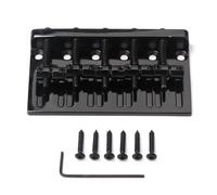 Kit ponte per chitarra elettrica Un Set Di 5 Corde Per Basso Ponte Argento Ferro Basso Chitarra Elettrica Ponte Accessori Per Chitarra (Color : Black)