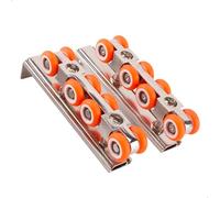 Kit Porta Scorrevole, Con Guida Porta Scorrevole, Carrello porta Scorrevole, Porte Scorrevoli con Binario Esterno Adatto per Porte in Vetro e porte Scorrevoli, 2 Pezzi