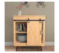 Kit porta scorrevole, Mini armadio da 24'' a 84" scorre il kit di ferramenta for porta scorrevole del fienile, rullo a forma diamante nero for binario appendiabiti for singola/doppia(60in double door)